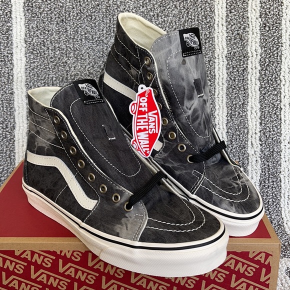 Vans “ Sk8-Hi Tapered Denim Destroy Black Marshmallow WMNS - Picture 6 of 16